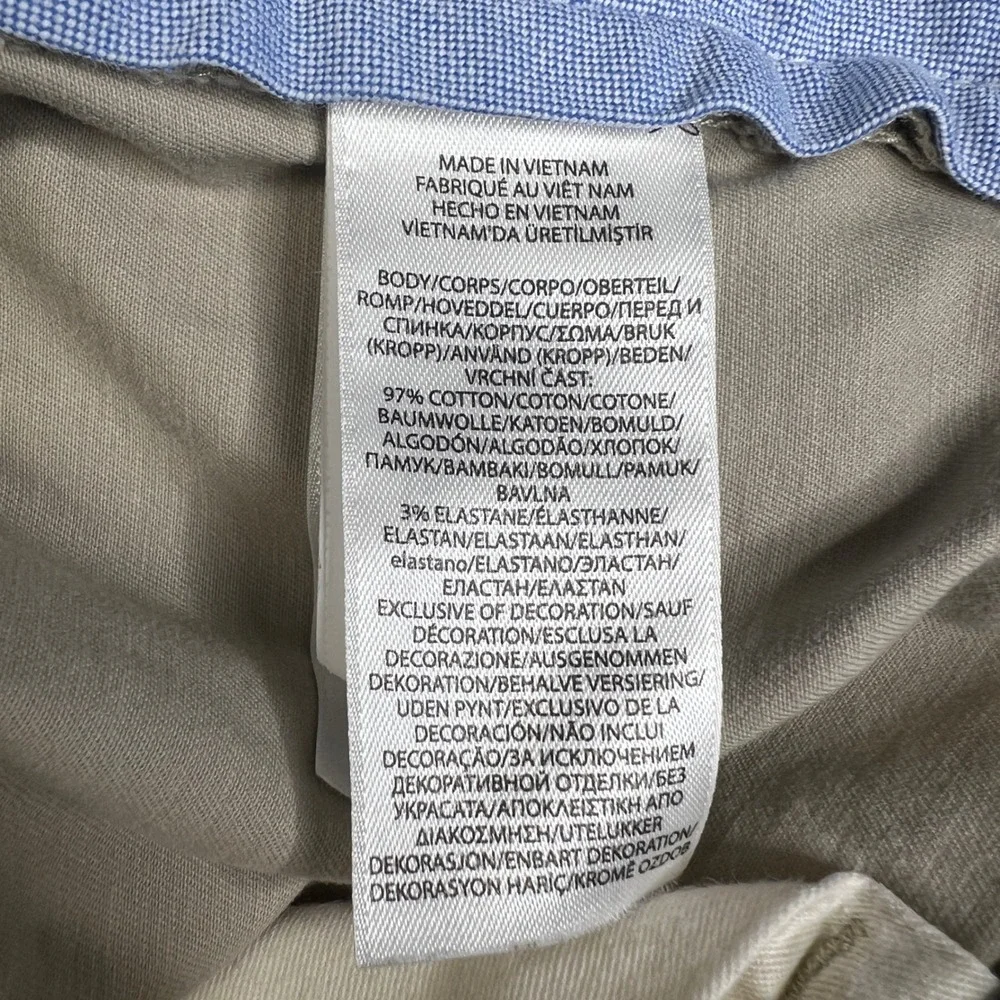 Polo Ralph Lauren Mens Classic Fit 6 Tan Khaki Stretch Chino Shorts Size 40